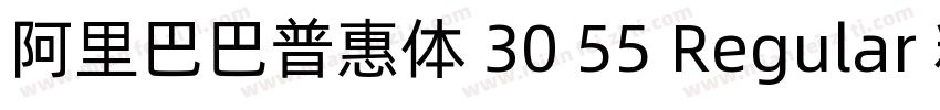 阿里巴巴普惠体 30 55 Regular 粗体(西方)字体转换